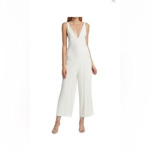 NWT Halston’s Julianna cropped crepe jumpsuit, size 2.
